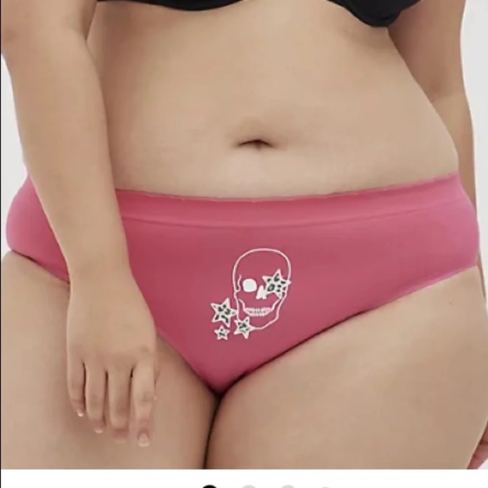 NEW torrid hipster “no worries” skull panties w/camo - Picture 2 of 7